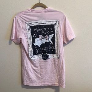 Lauren James Pocket Tee “SOUTHERN AS SEERSUCKER”